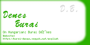denes burai business card